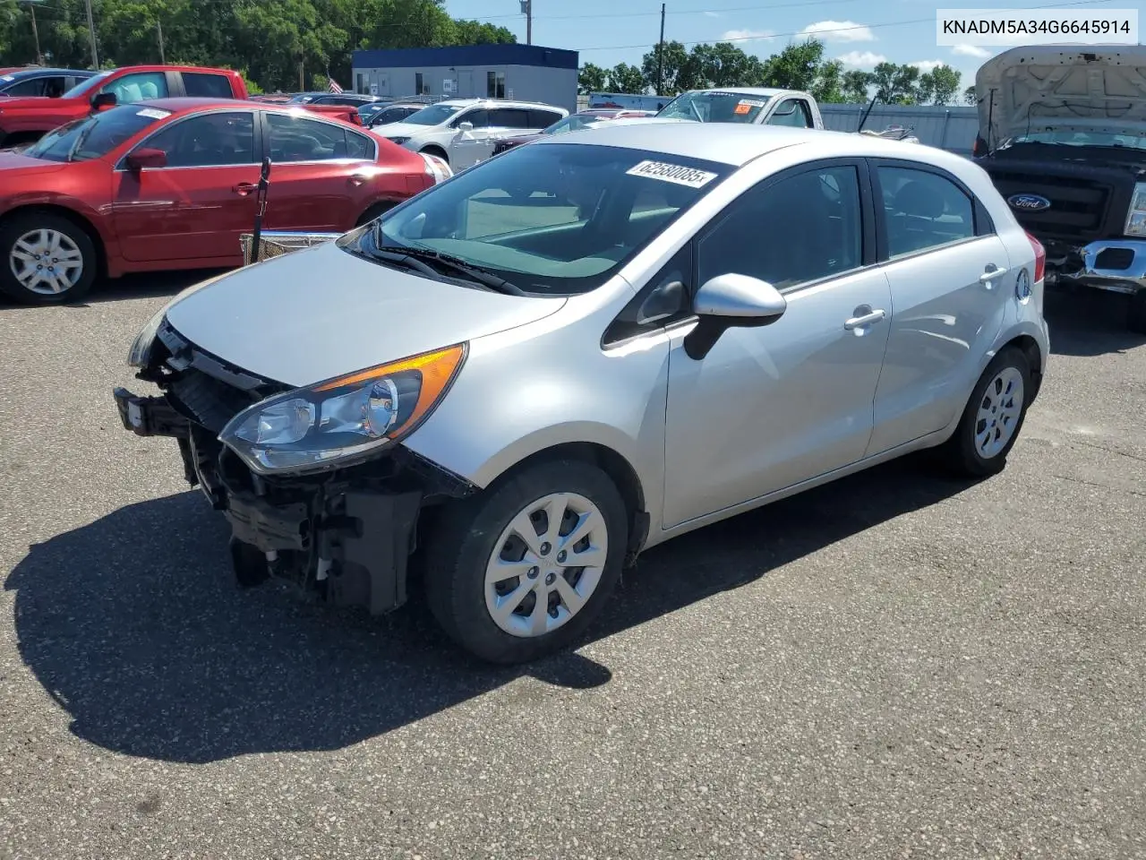 2016 Kia Rio Lx VIN: KNADM5A34G6645914 Lot: 62580085