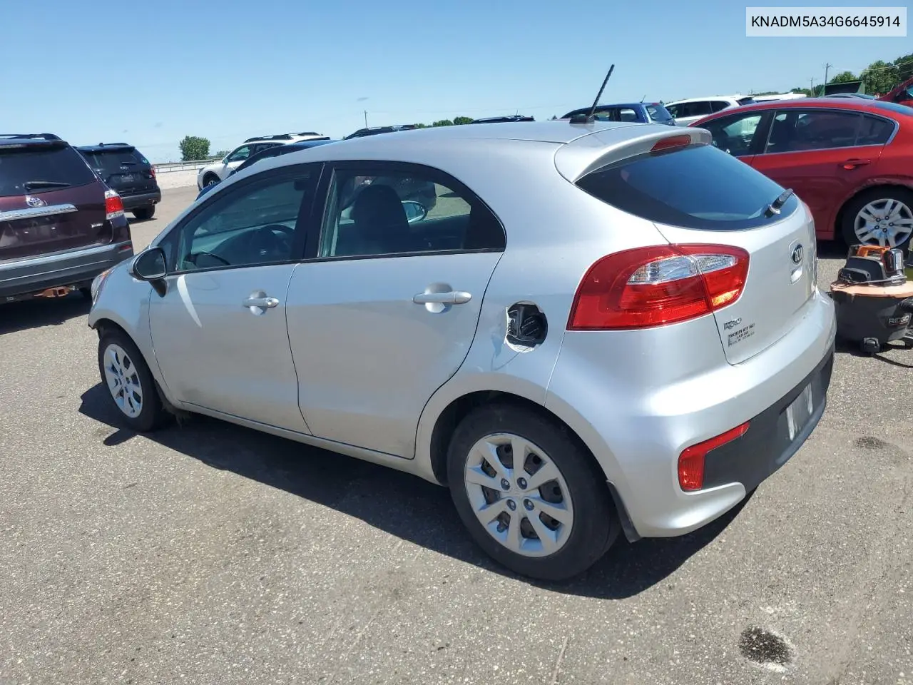 2016 Kia Rio Lx VIN: KNADM5A34G6645914 Lot: 62580085