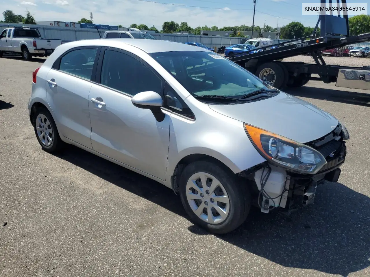 2016 Kia Rio Lx VIN: KNADM5A34G6645914 Lot: 62580085