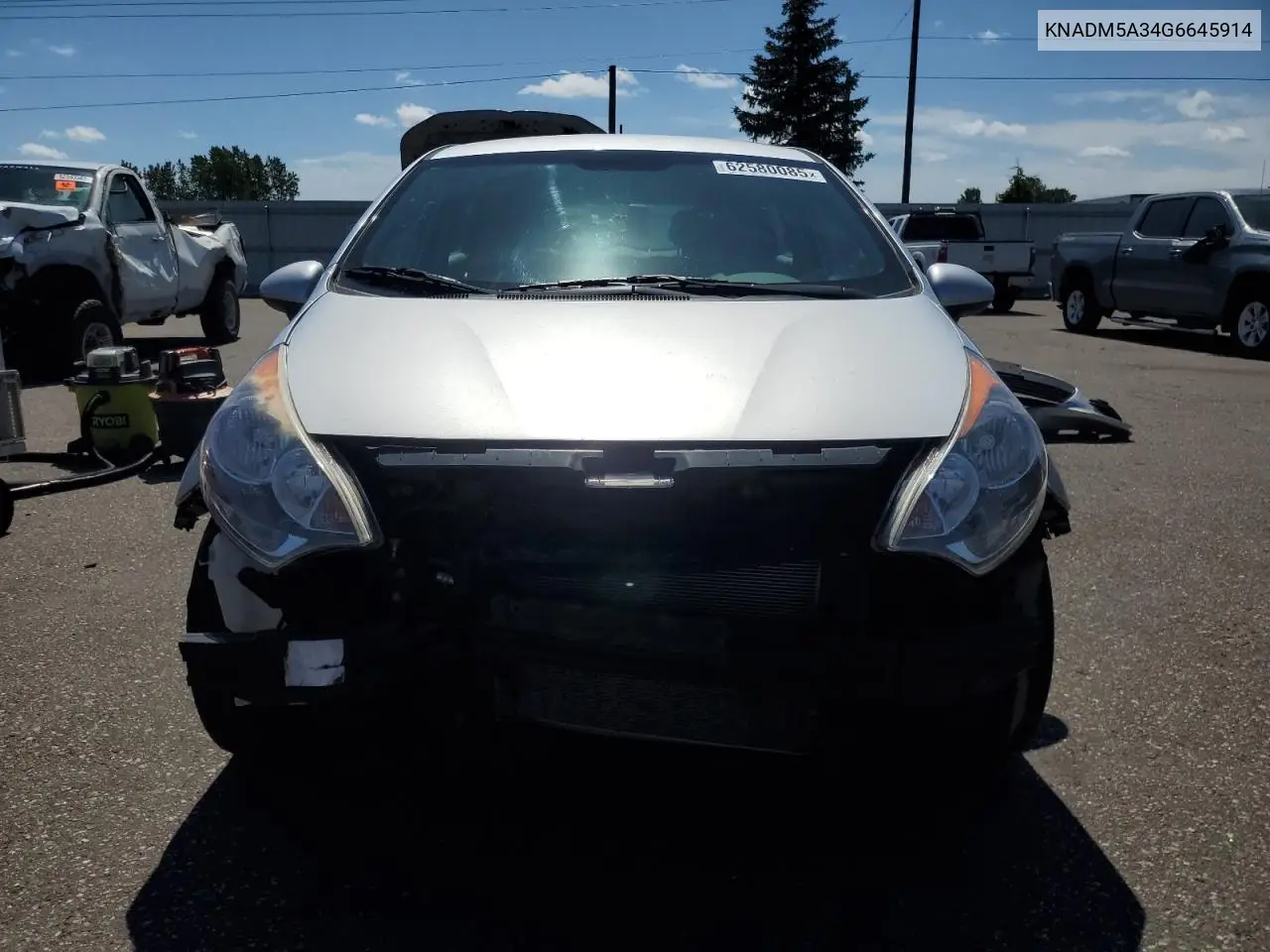 2016 Kia Rio Lx VIN: KNADM5A34G6645914 Lot: 62580085