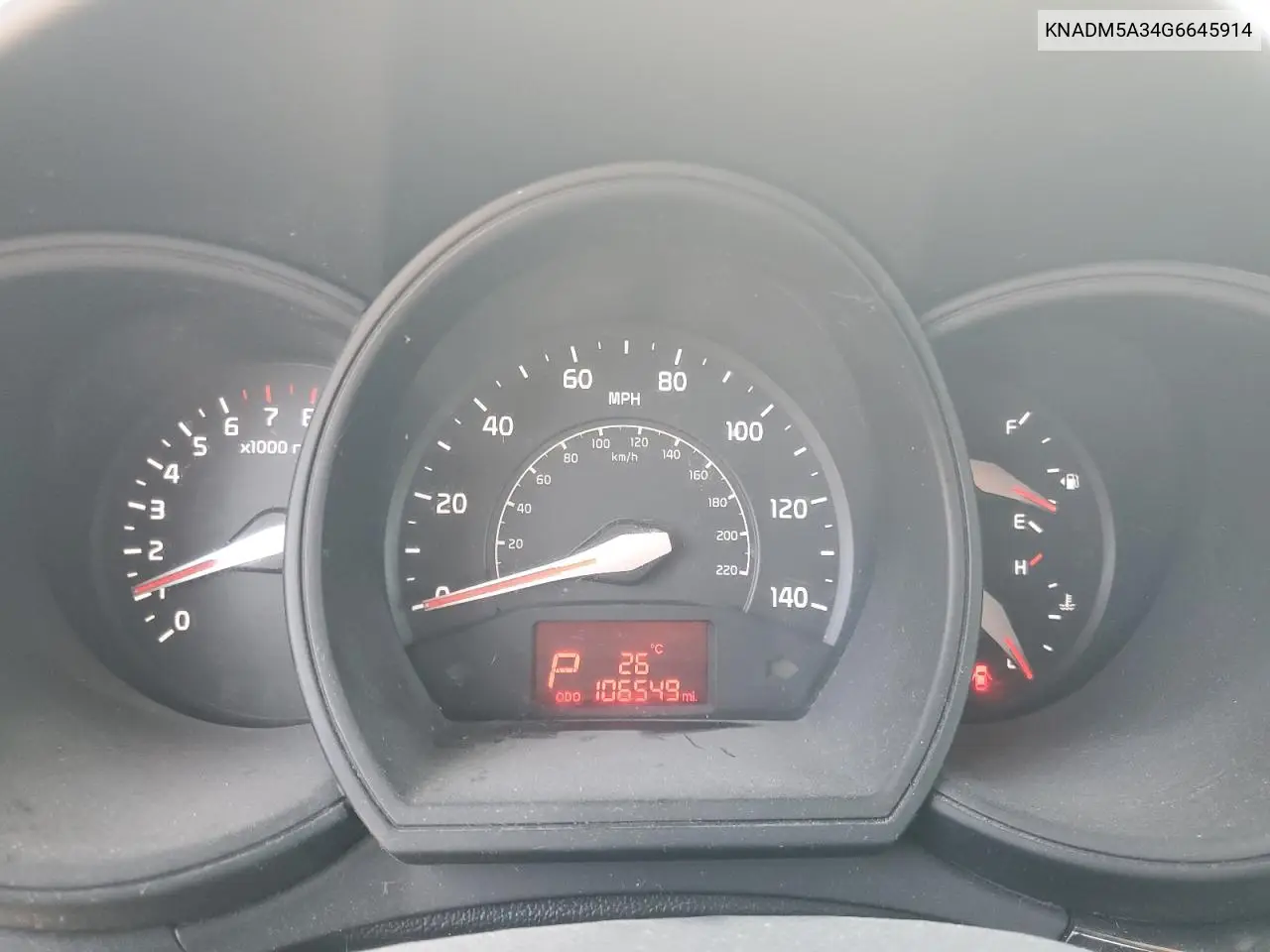 2016 Kia Rio Lx VIN: KNADM5A34G6645914 Lot: 62580085