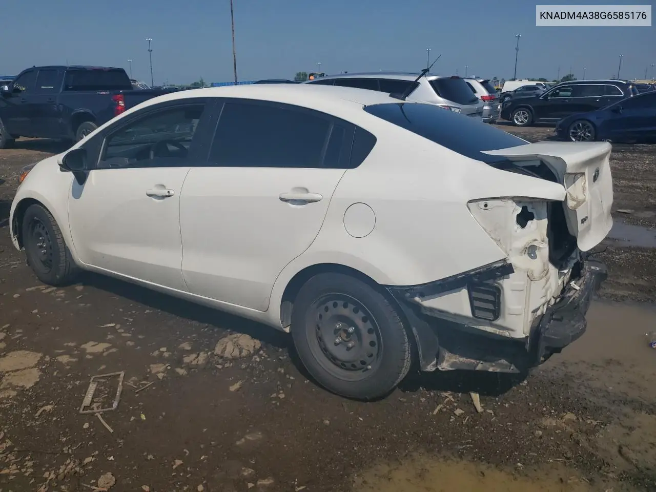2016 Kia Rio Lx VIN: KNADM4A38G6585176 Lot: 62649235