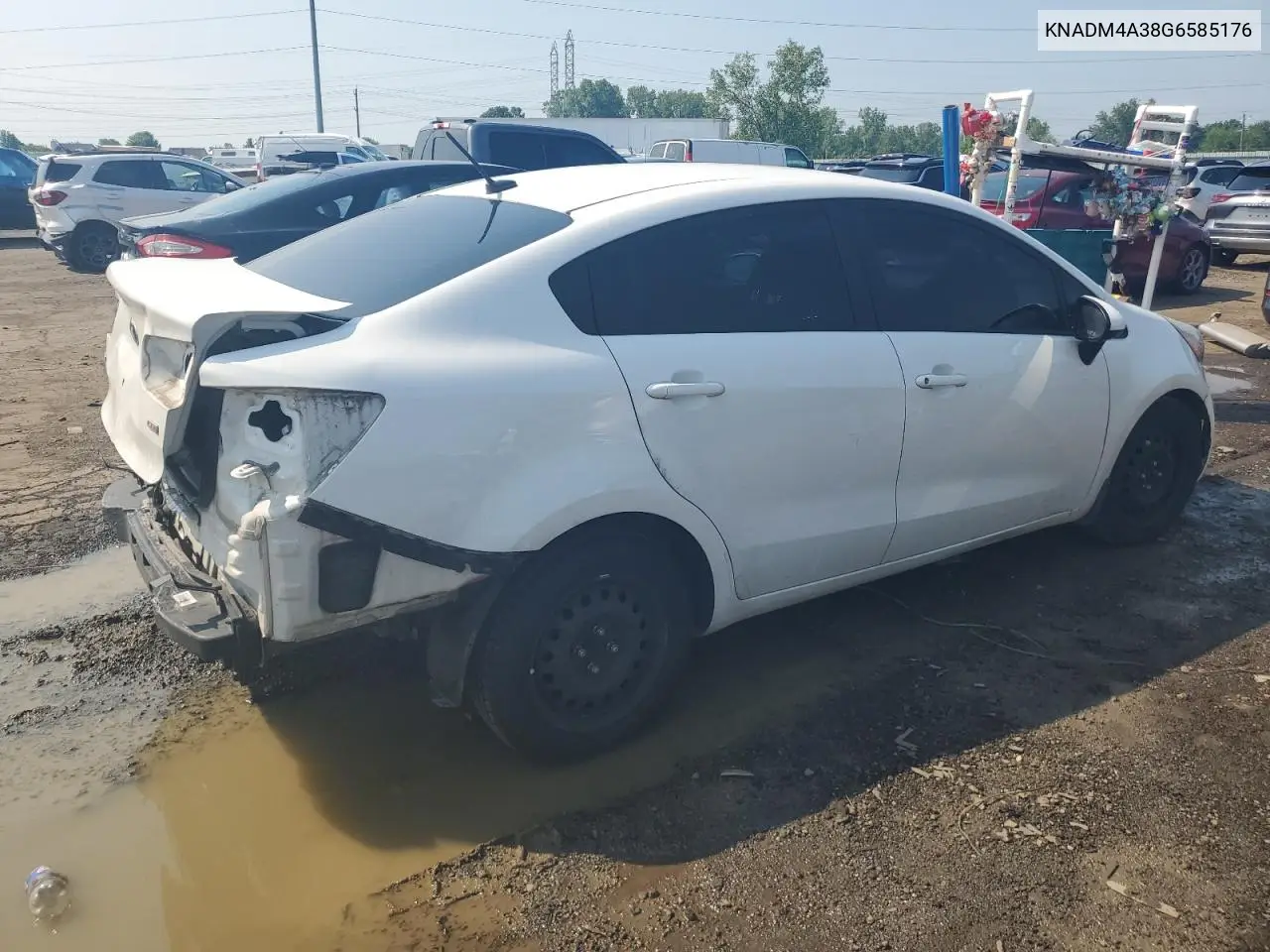 2016 Kia Rio Lx VIN: KNADM4A38G6585176 Lot: 62649235