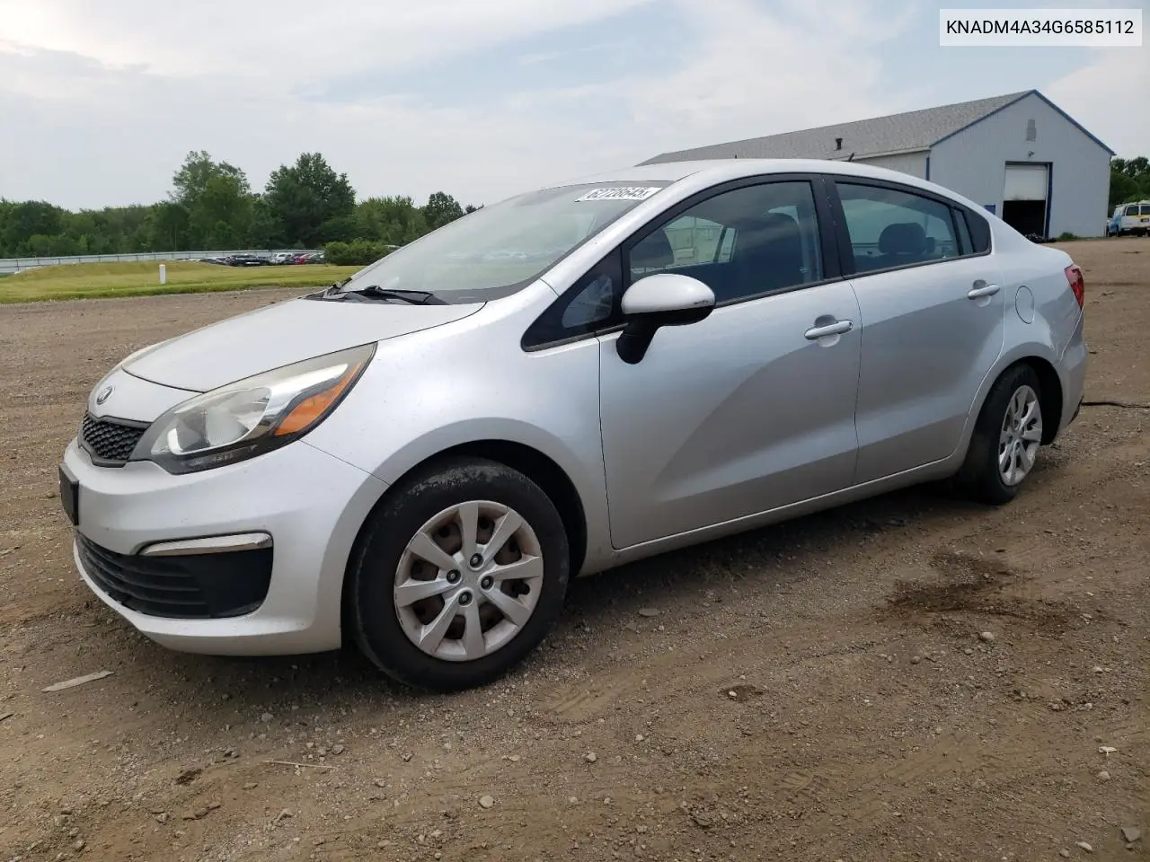 2016 Kia Rio Lx VIN: KNADM4A34G6585112 Lot: 62728645