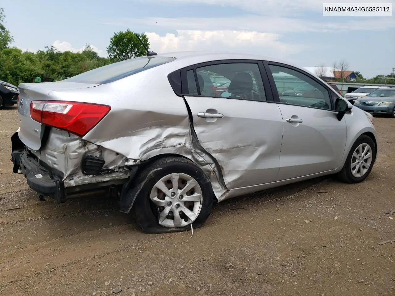 2016 Kia Rio Lx VIN: KNADM4A34G6585112 Lot: 62728645