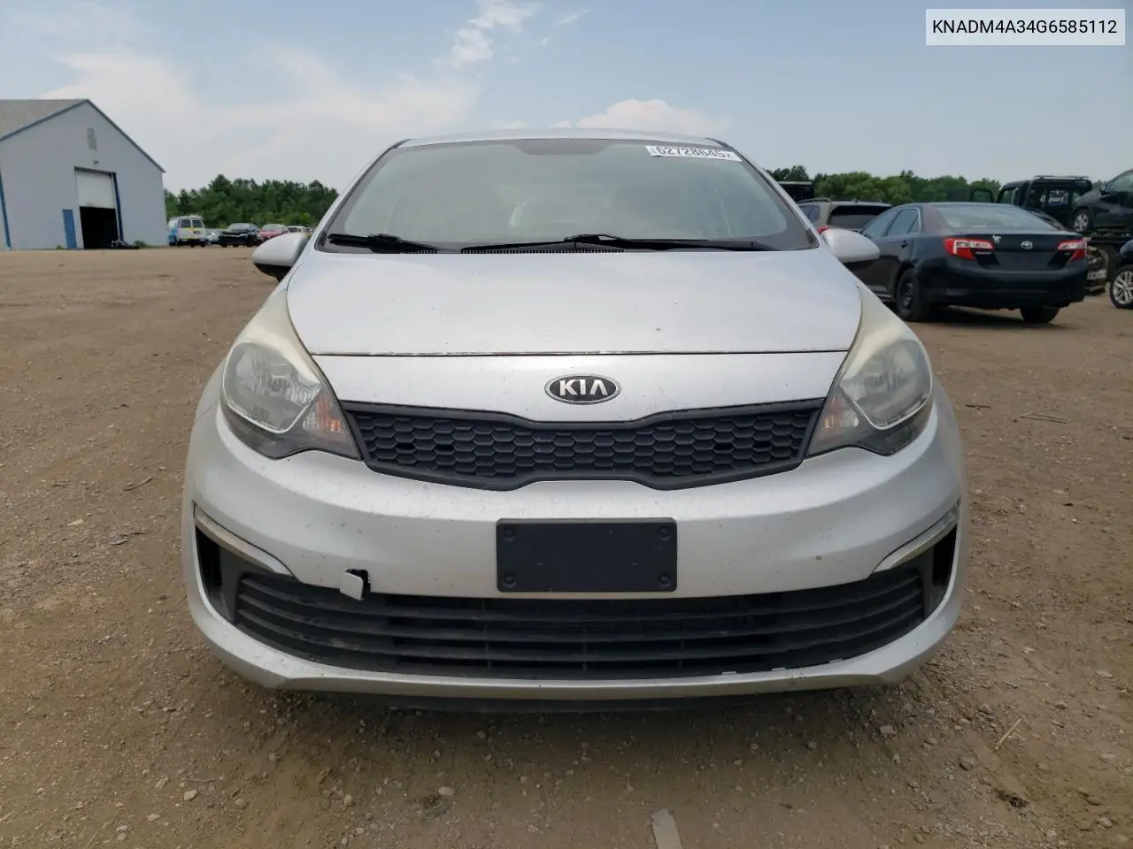 2016 Kia Rio Lx VIN: KNADM4A34G6585112 Lot: 62728645
