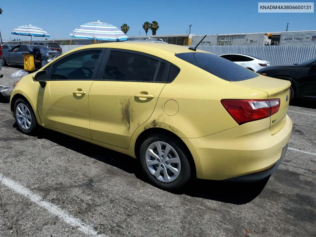 2016 Kia Rio Lx VIN: KNADM4A38G6600131 Lot: 63007585
