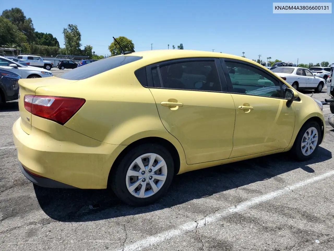 2016 Kia Rio Lx VIN: KNADM4A38G6600131 Lot: 63007585