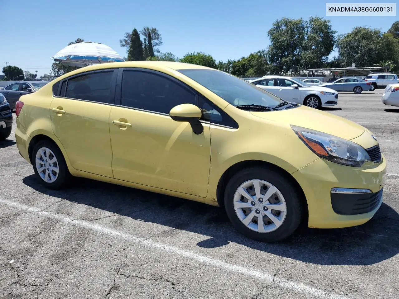 2016 Kia Rio Lx VIN: KNADM4A38G6600131 Lot: 63007585