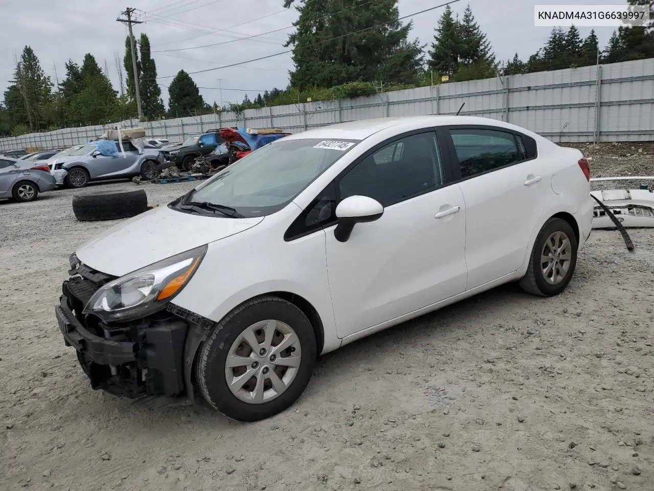 2016 Kia Rio Lx VIN: KNADM4A31G6639997 Lot: 64327745