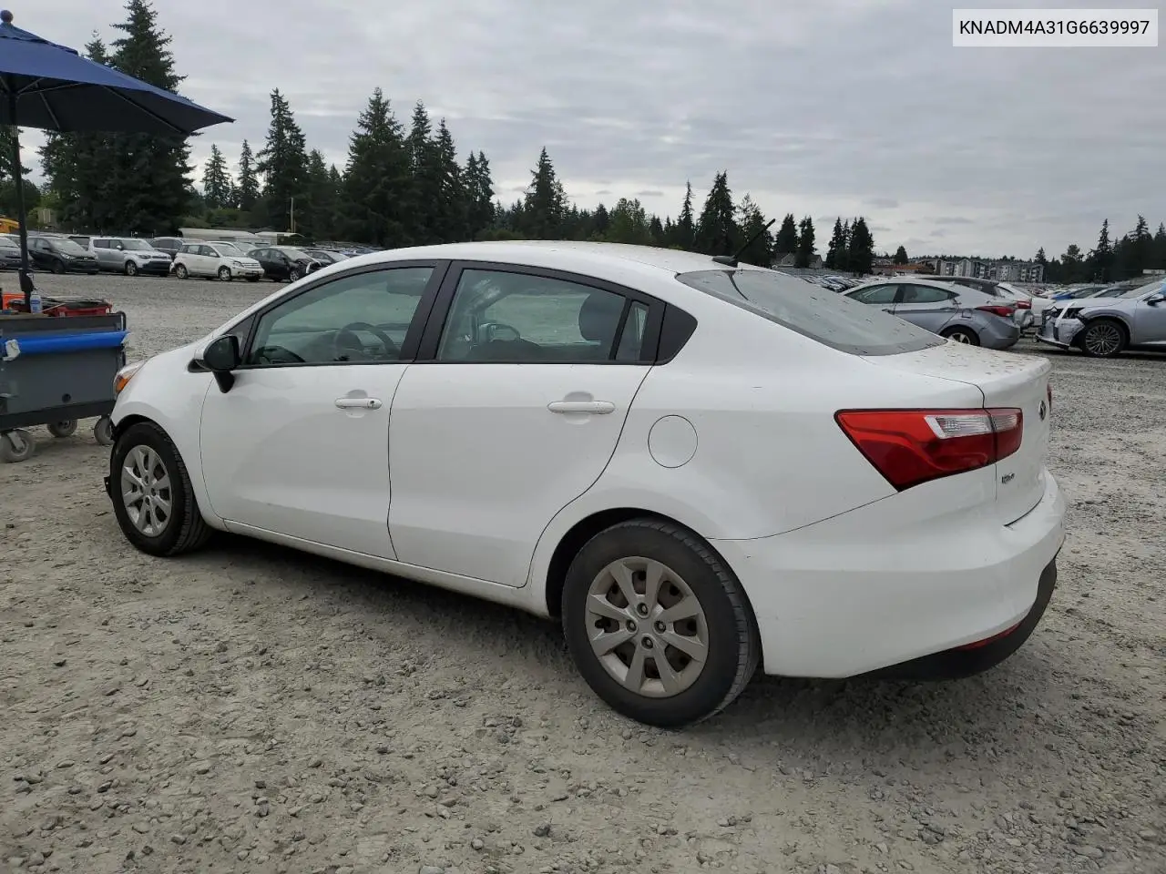 2016 Kia Rio Lx VIN: KNADM4A31G6639997 Lot: 64327745