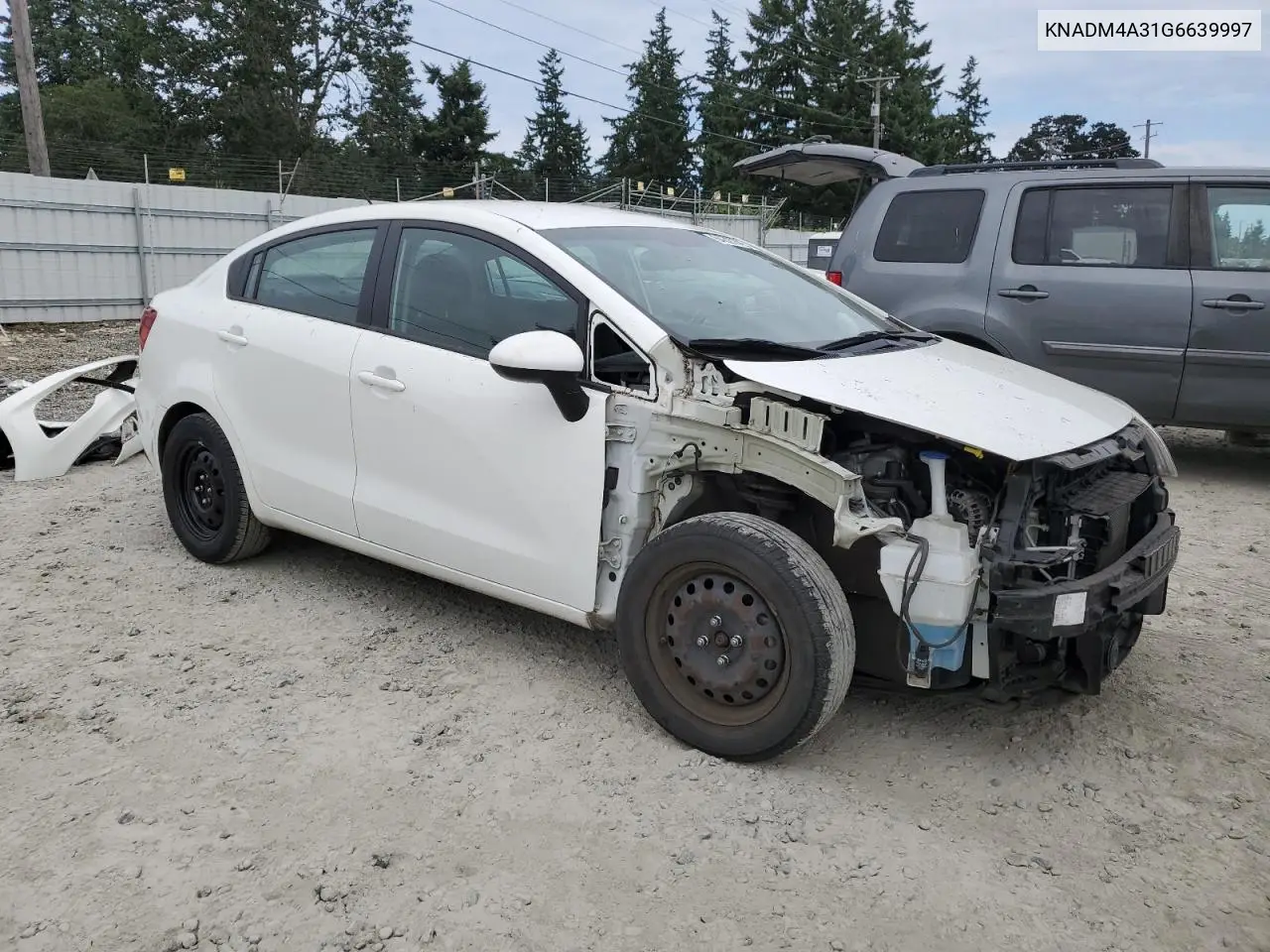 2016 Kia Rio Lx VIN: KNADM4A31G6639997 Lot: 64327745
