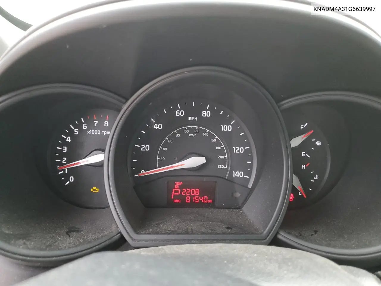 2016 Kia Rio Lx VIN: KNADM4A31G6639997 Lot: 64327745