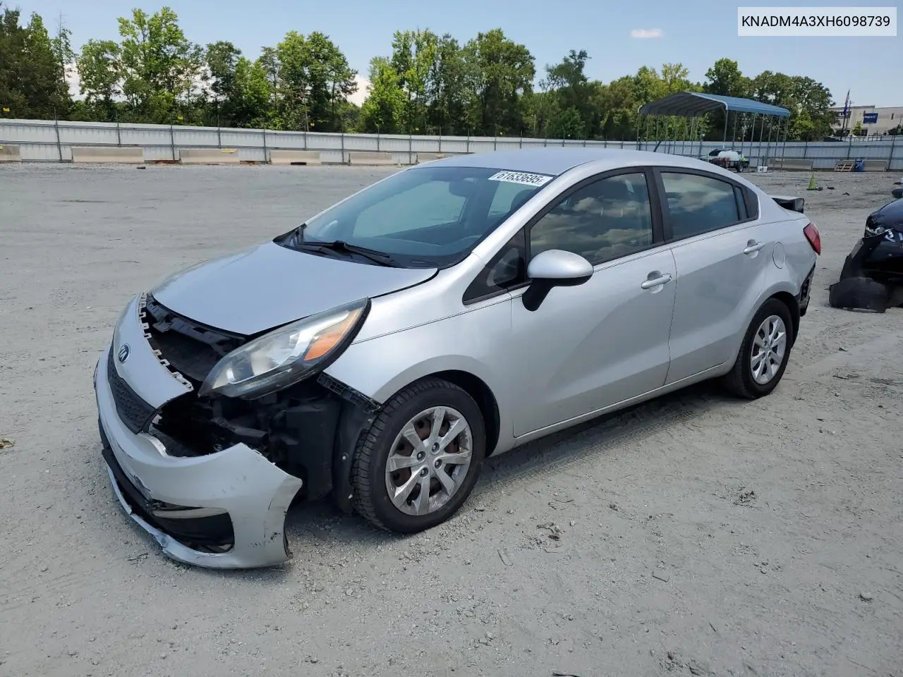 2017 Kia Rio Lx VIN: KNADM4A3XH6098739 Lot: 61633695