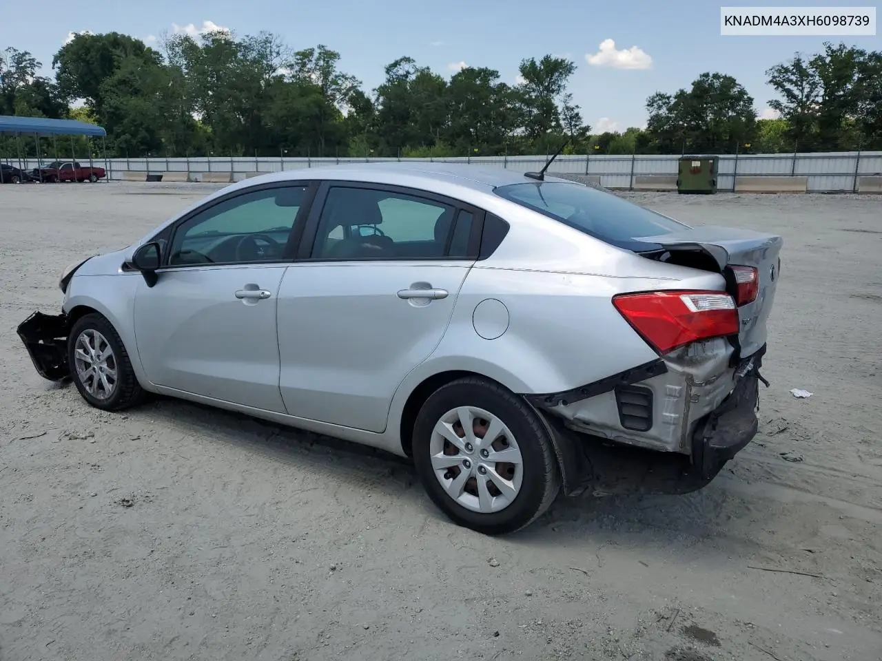 2017 Kia Rio Lx VIN: KNADM4A3XH6098739 Lot: 61633695