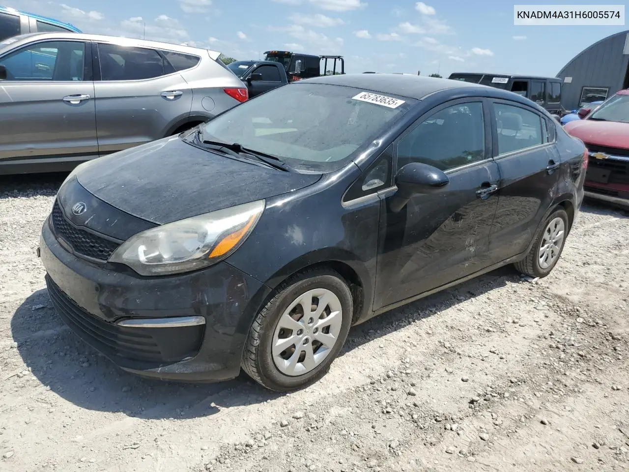 2017 Kia Rio Lx VIN: KNADM4A31H6005574 Lot: 65783635