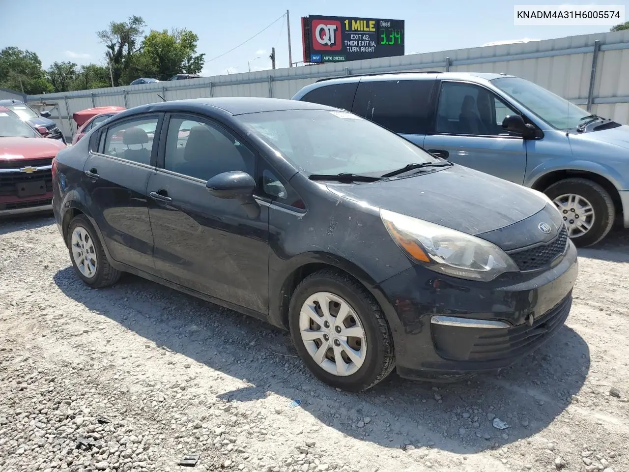 2017 Kia Rio Lx VIN: KNADM4A31H6005574 Lot: 65783635
