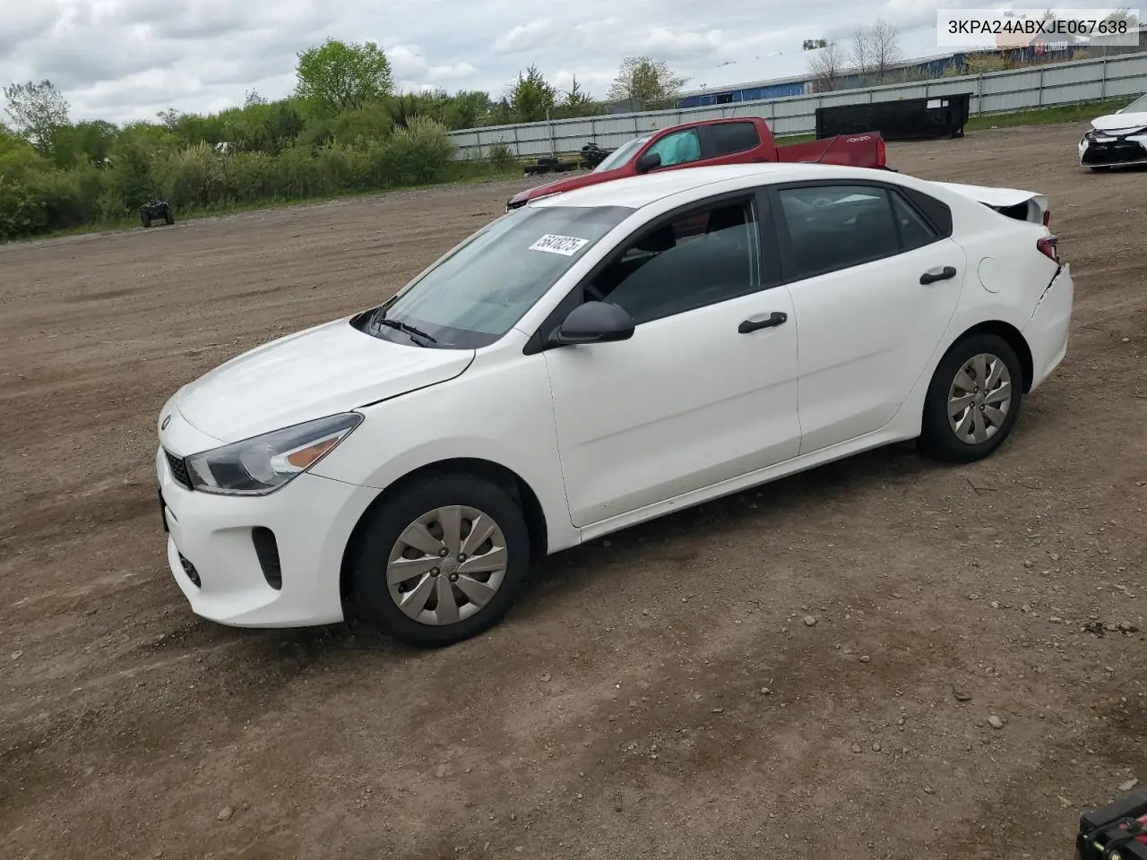 2018 Kia Rio Lx VIN: 3KPA24ABXJE067638 Lot: 56418275