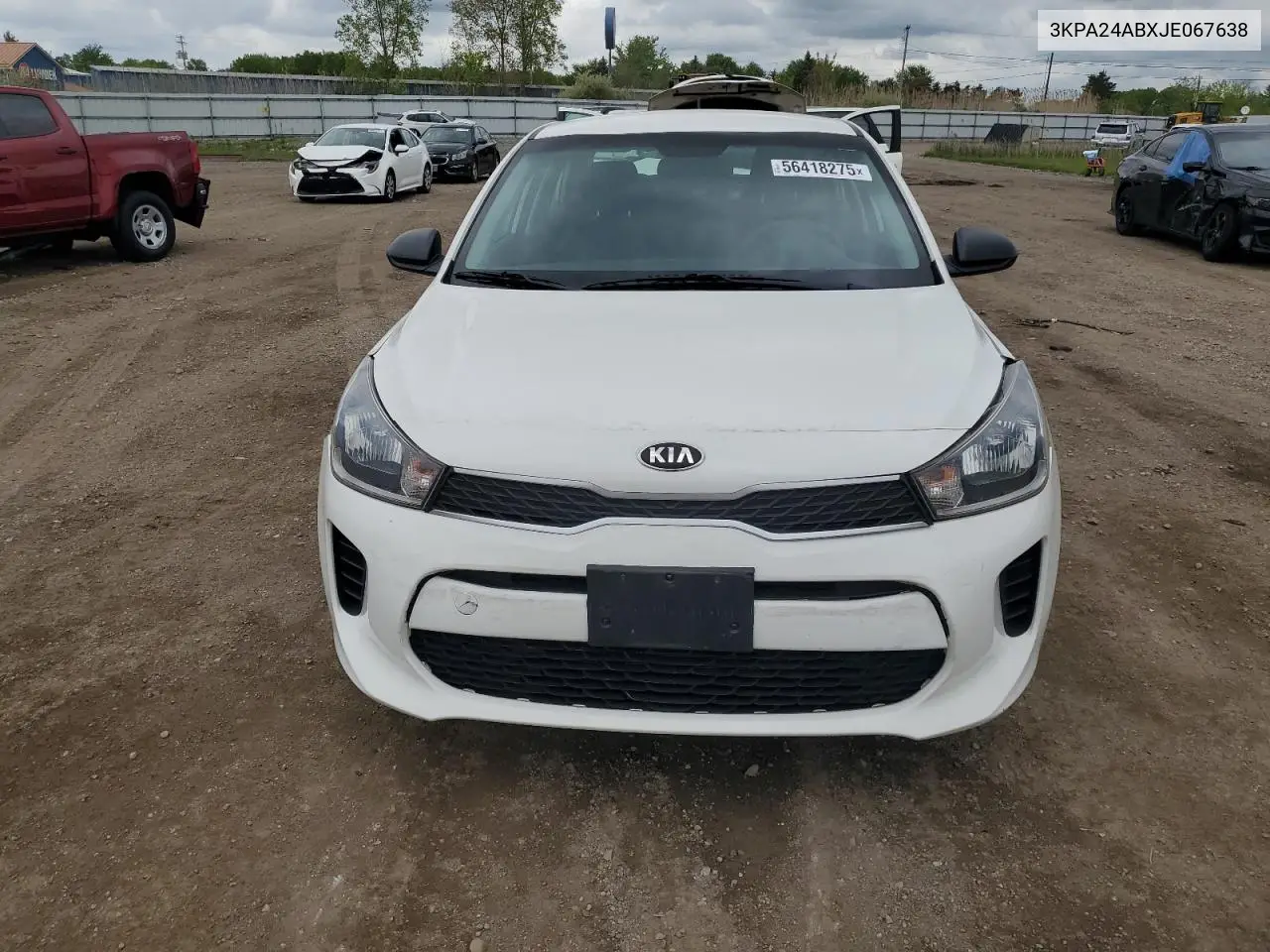 2018 Kia Rio Lx VIN: 3KPA24ABXJE067638 Lot: 56418275