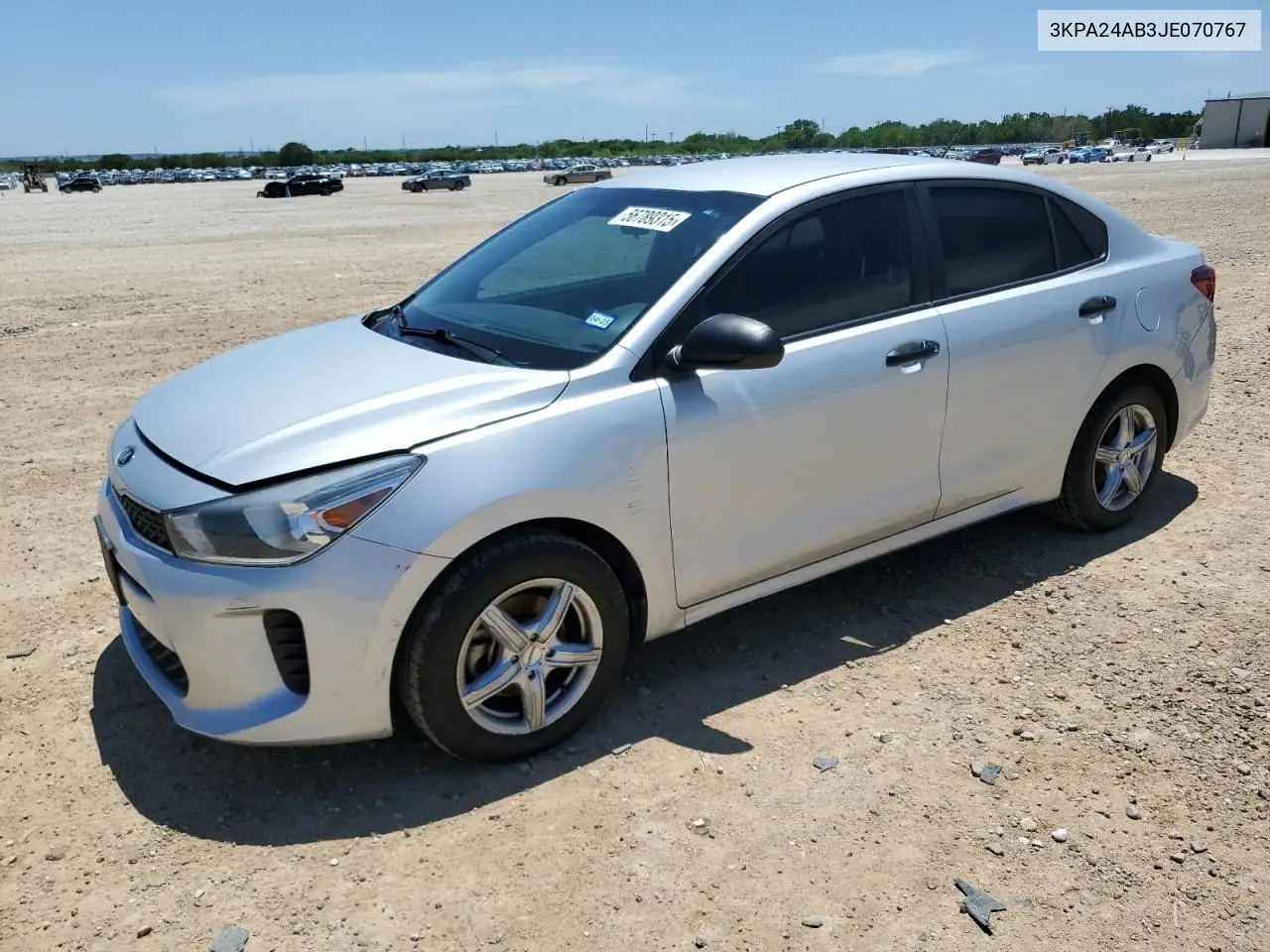 2018 Kia Rio Lx VIN: 3KPA24AB3JE070767 Lot: 56789315