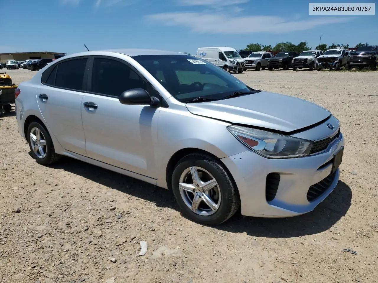 2018 Kia Rio Lx VIN: 3KPA24AB3JE070767 Lot: 56789315