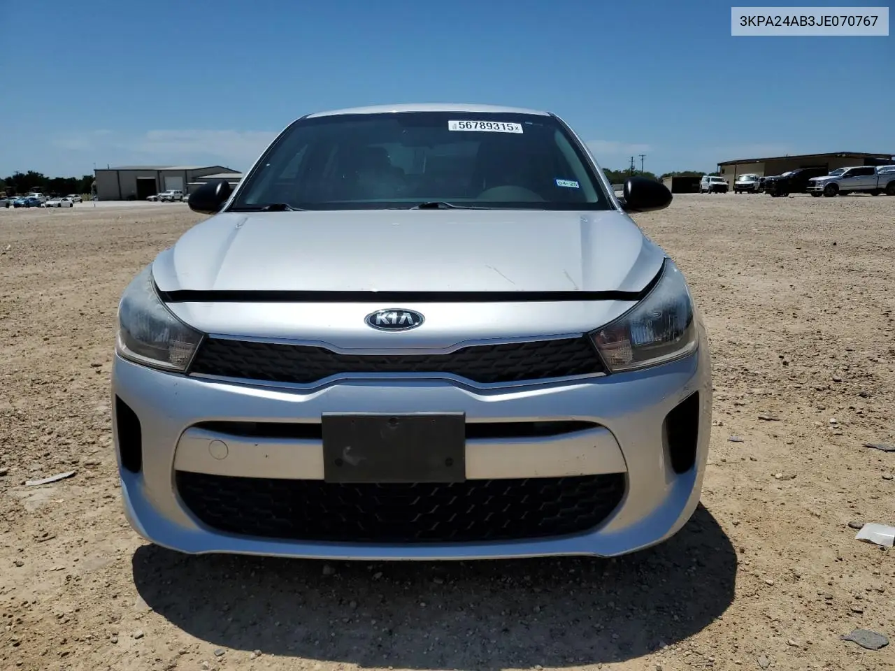 2018 Kia Rio Lx VIN: 3KPA24AB3JE070767 Lot: 56789315