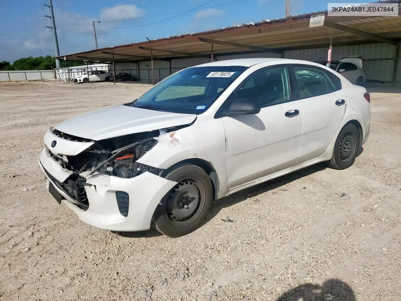 2018 Kia Rio Lx VIN: 3KPA24AB1JE047844 Lot: 63178025