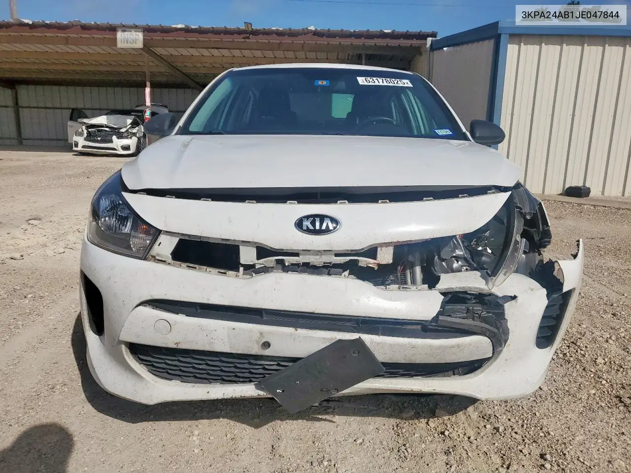 2018 Kia Rio Lx VIN: 3KPA24AB1JE047844 Lot: 63178025
