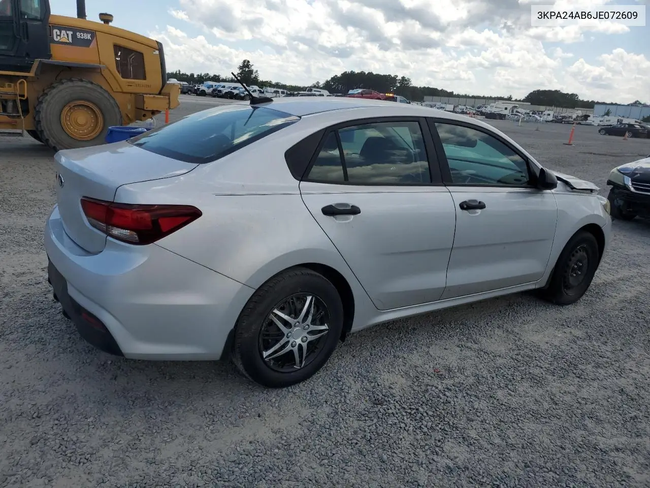 2018 Kia Rio Lx VIN: 3KPA24AB6JE072609 Lot: 63380065