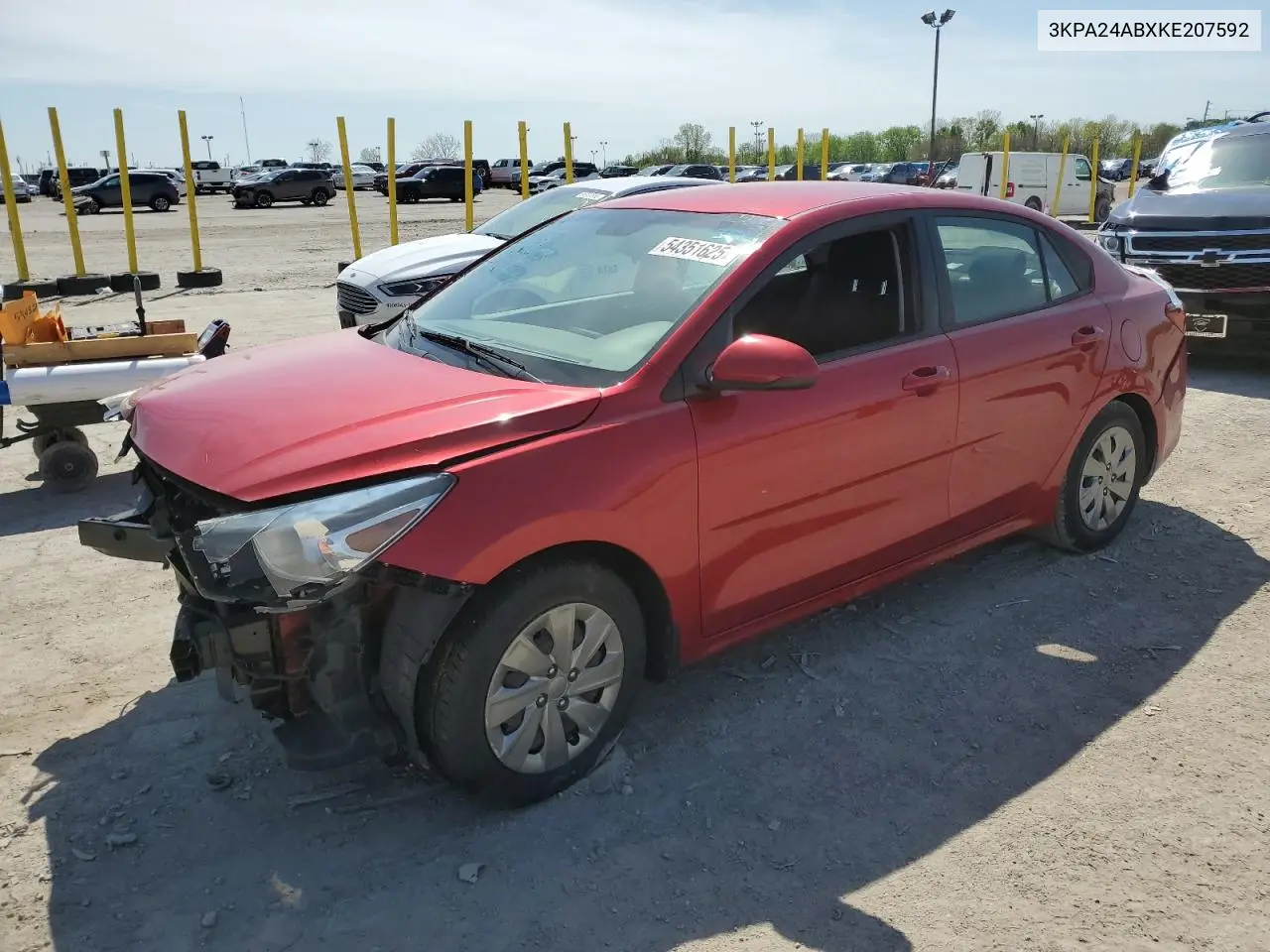 2019 Kia Rio S VIN: 3KPA24ABXKE207592 Lot: 54351625