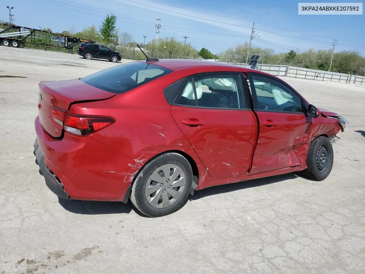 2019 Kia Rio S VIN: 3KPA24ABXKE207592 Lot: 54351625