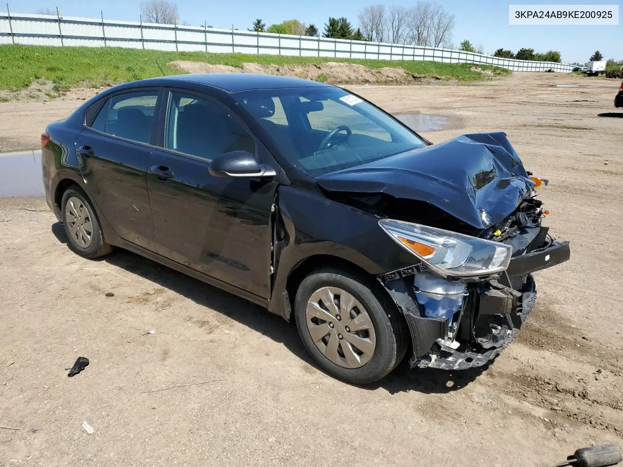 2019 Kia Rio S VIN: 3KPA24AB9KE200925 Lot: 56212265