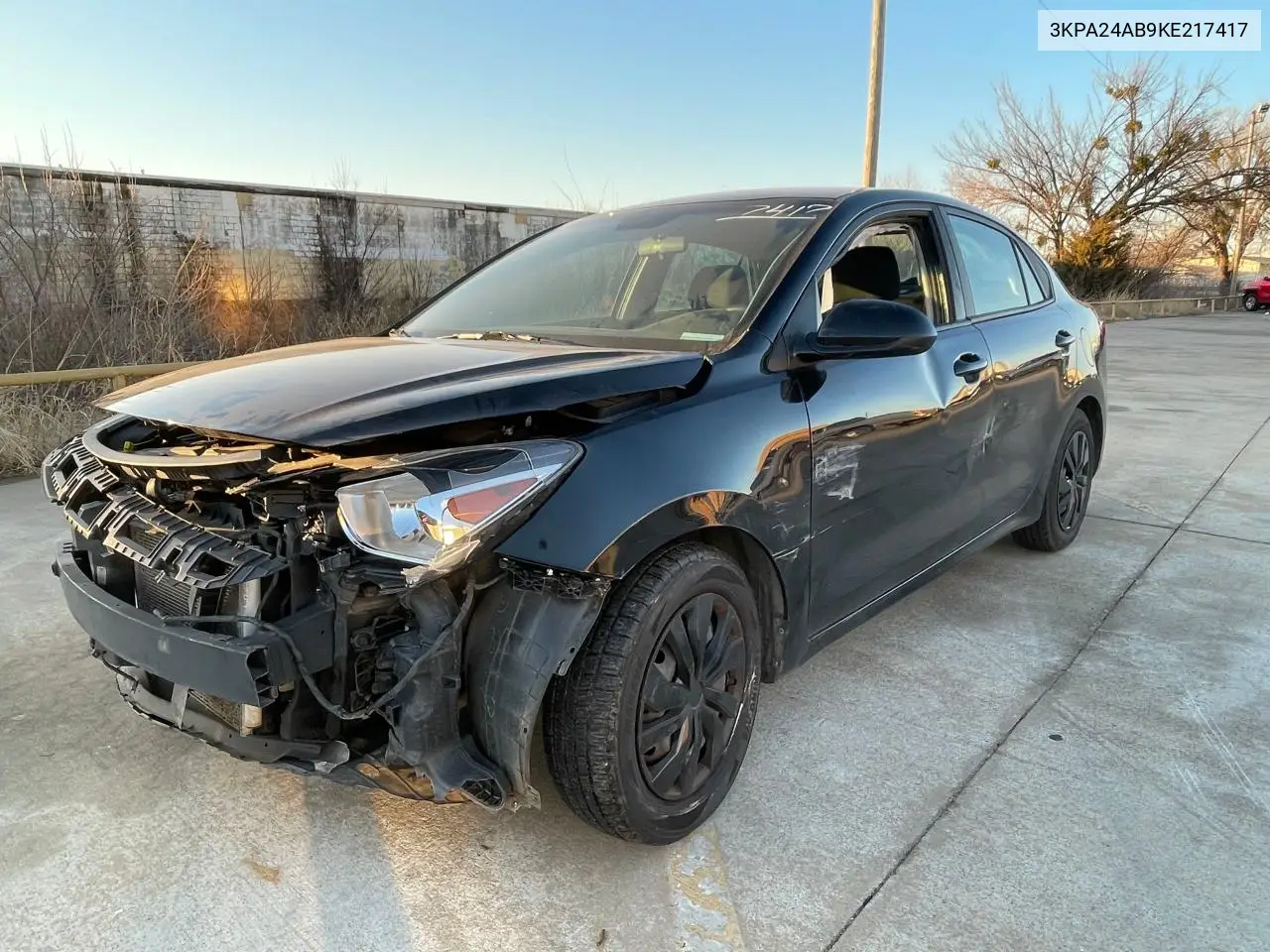 2019 Kia Rio S VIN: 3KPA24AB9KE217417 Lot: 57188205