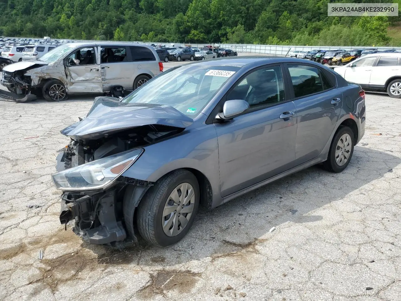 2019 Kia Rio S VIN: 3KPA24AB4KE232990 Lot: 61366235