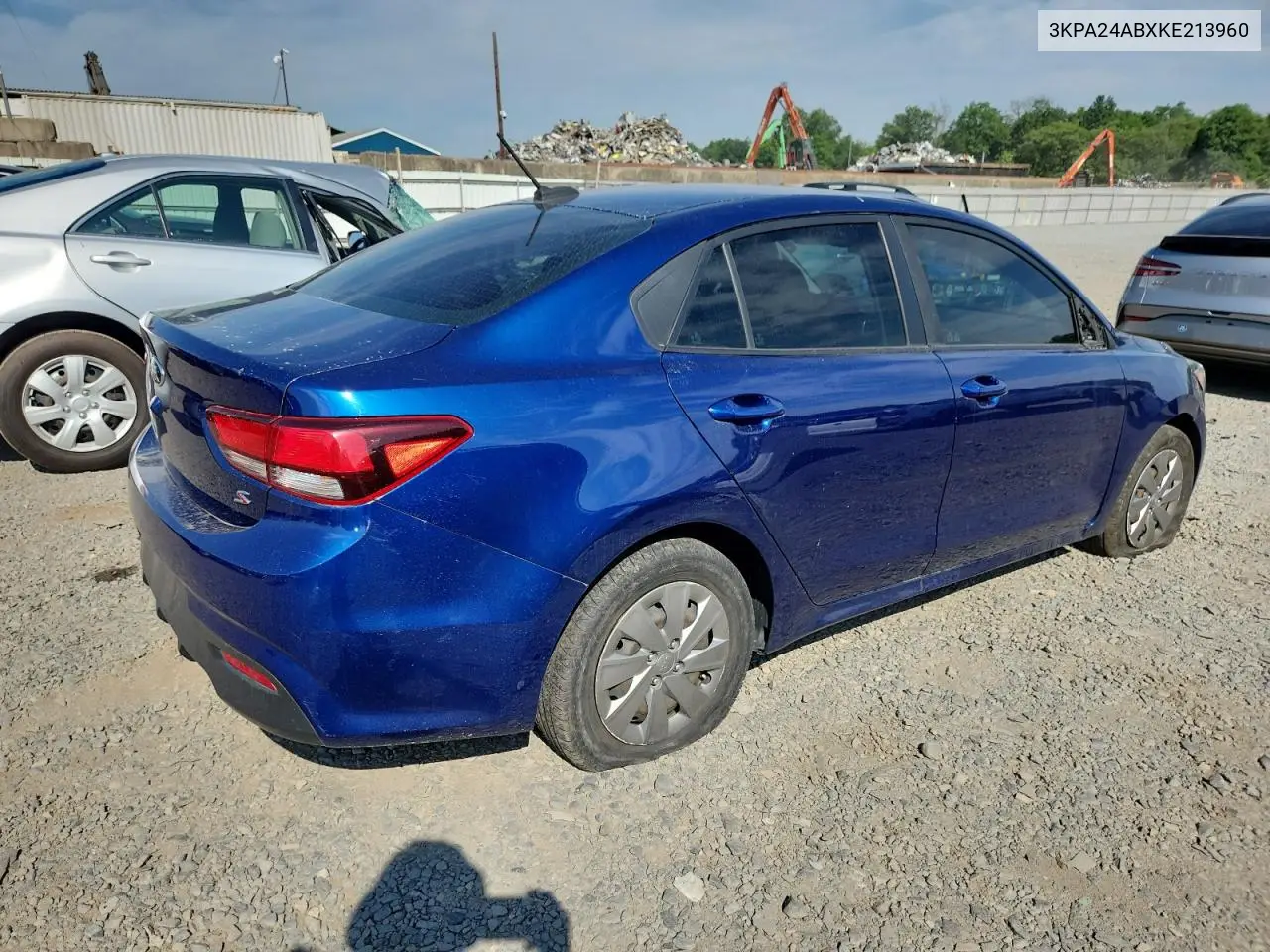 2019 Kia Rio S VIN: 3KPA24ABXKE213960 Lot: 62324135