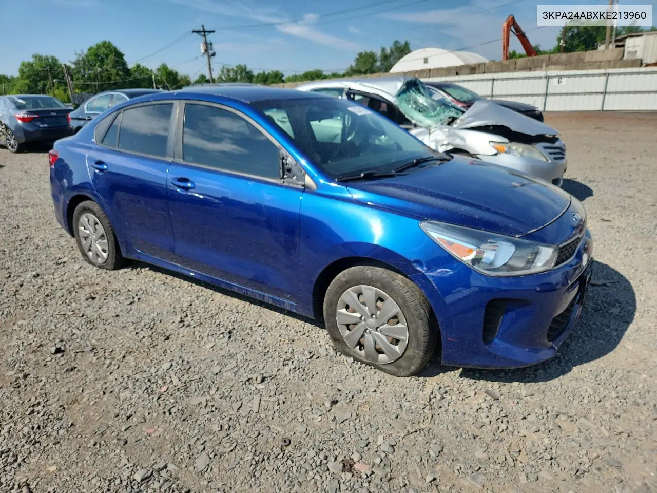 2019 Kia Rio S VIN: 3KPA24ABXKE213960 Lot: 62324135