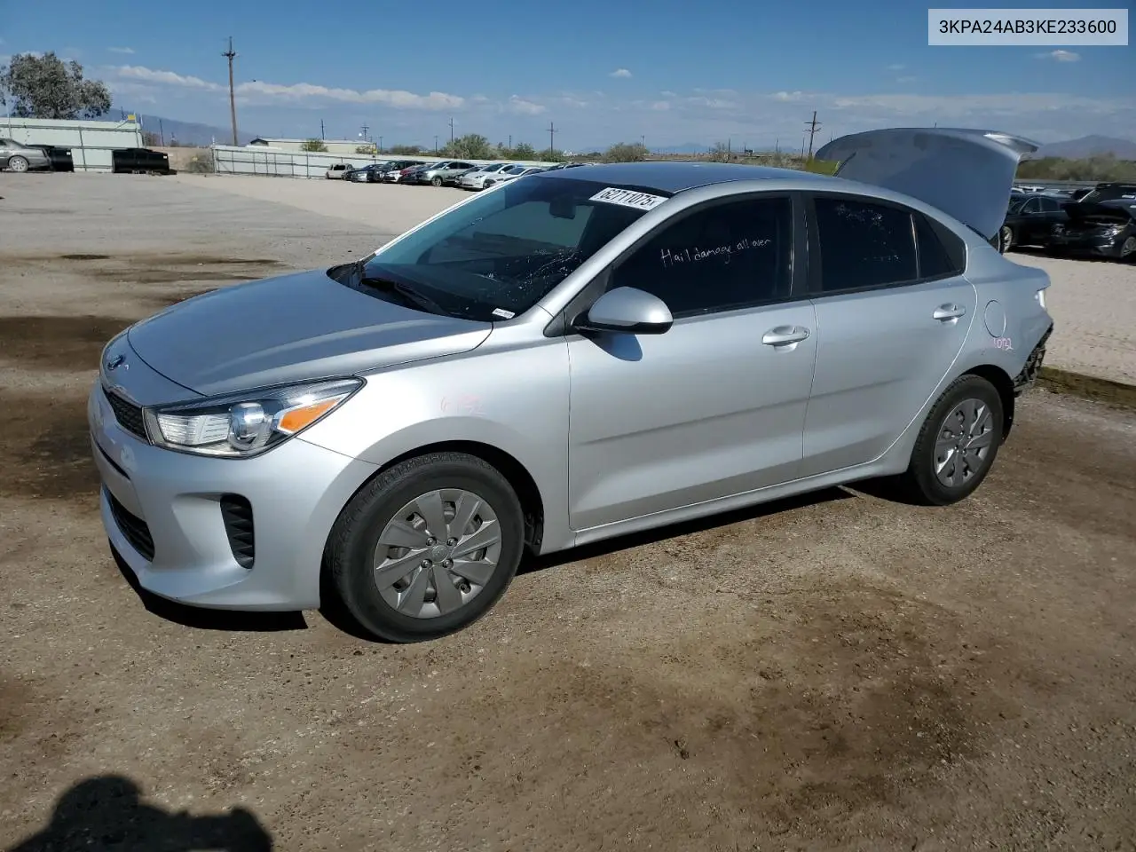 2019 Kia Rio S VIN: 3KPA24AB3KE233600 Lot: 62711075