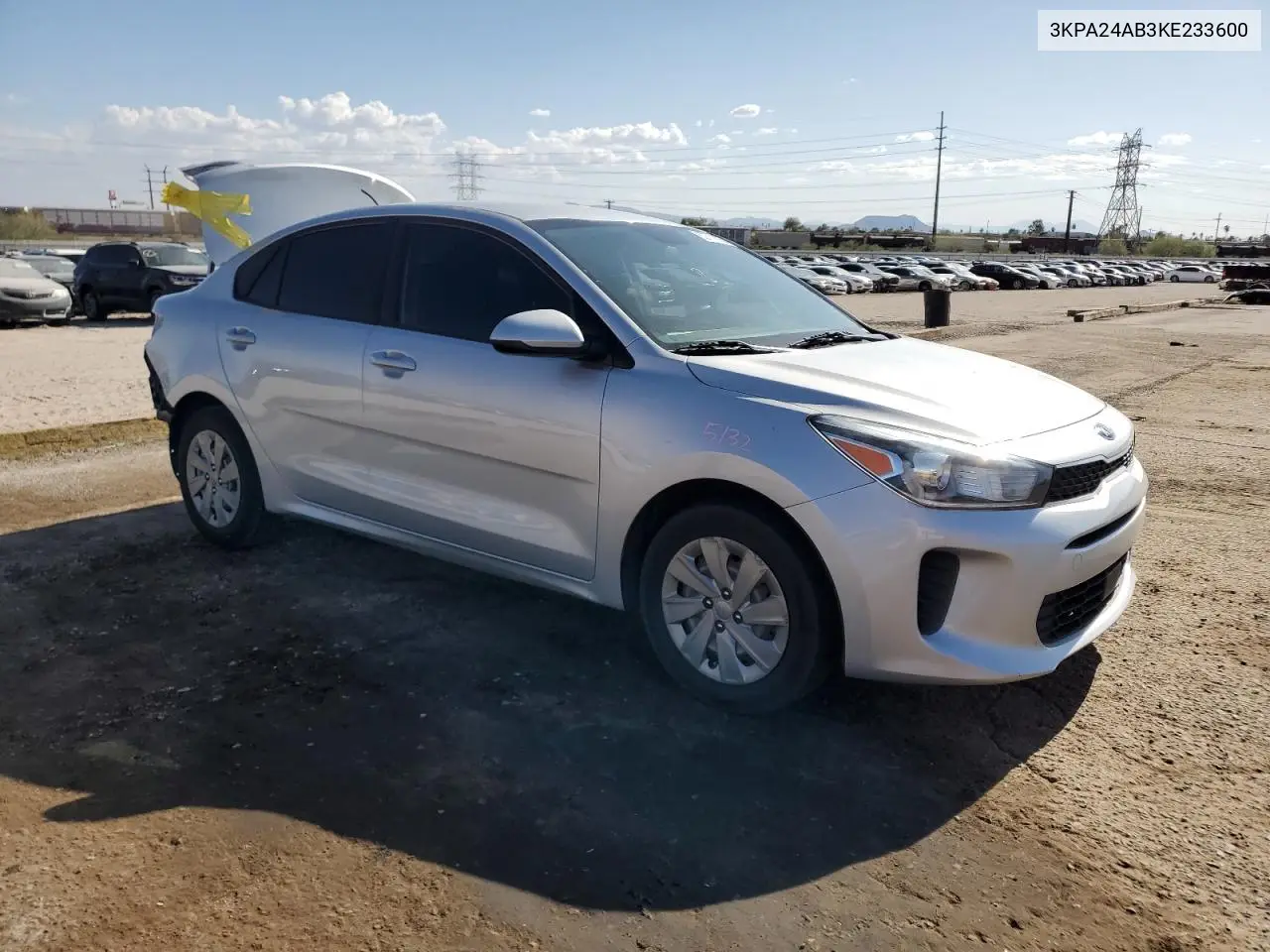 2019 Kia Rio S VIN: 3KPA24AB3KE233600 Lot: 62711075