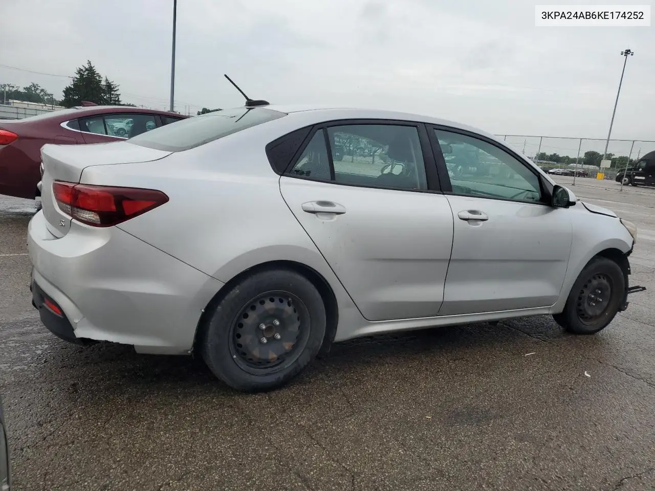 2019 Kia Rio S VIN: 3KPA24AB6KE174252 Lot: 62830545