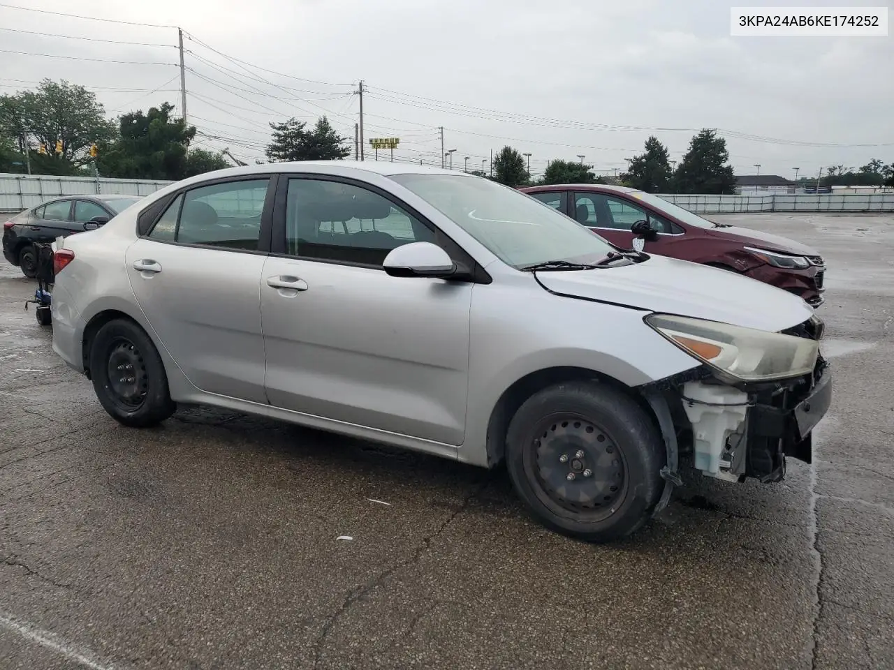 2019 Kia Rio S VIN: 3KPA24AB6KE174252 Lot: 62830545