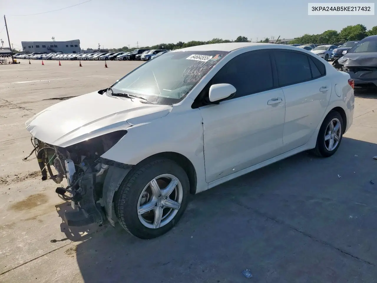 2019 Kia Rio S VIN: 3KPA24AB5KE217432 Lot: 64664555