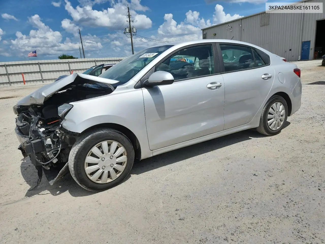 2019 Kia Rio S VIN: 3KPA24AB5KE161105 Lot: 65613425