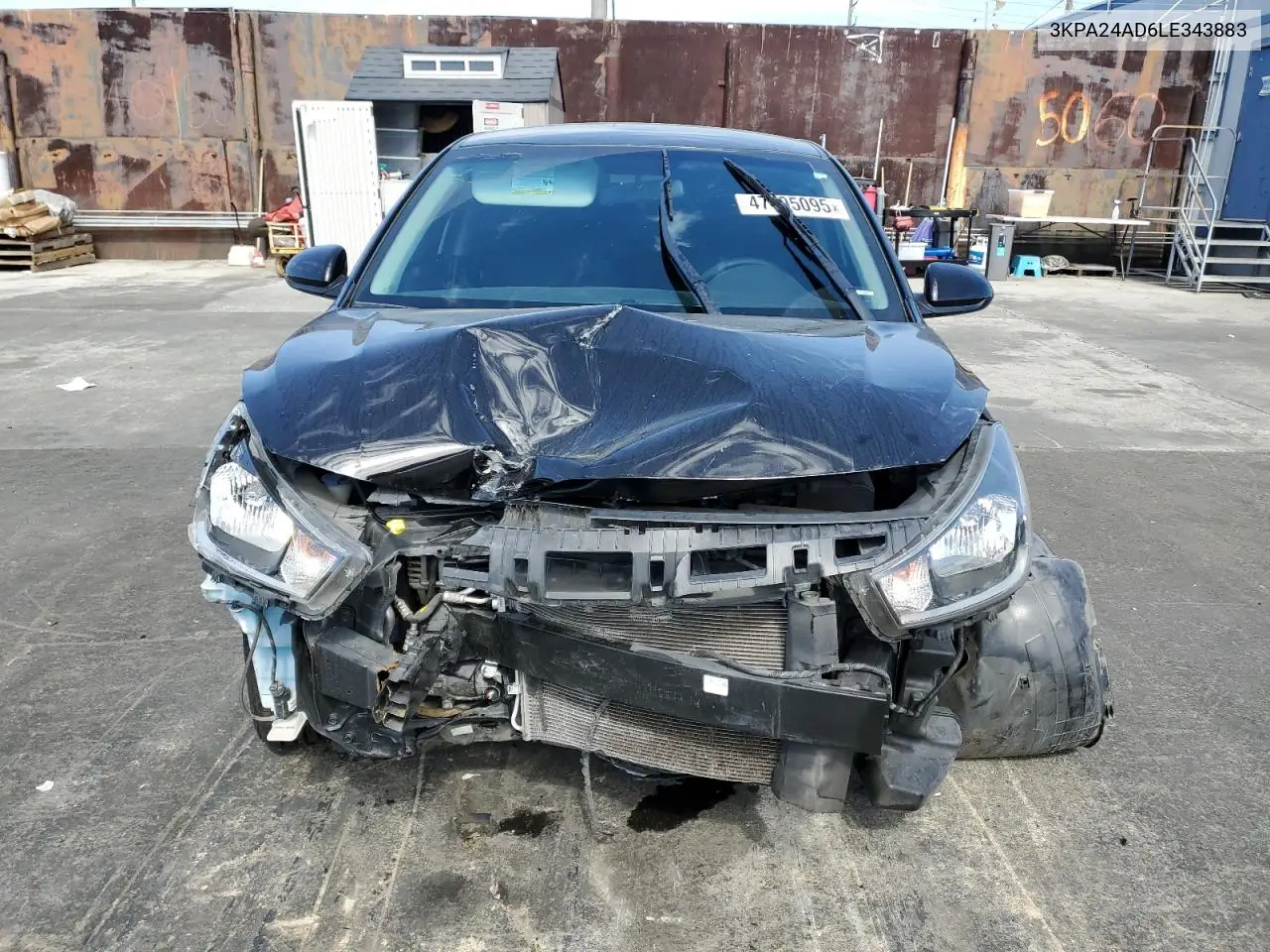 2020 Kia Rio Lx VIN: 3KPA24AD6LE343883 Lot: 47495095