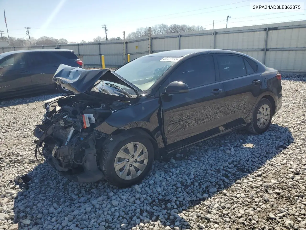 2020 Kia Rio Lx VIN: 3KPA24AD3LE362875 Lot: 48912735