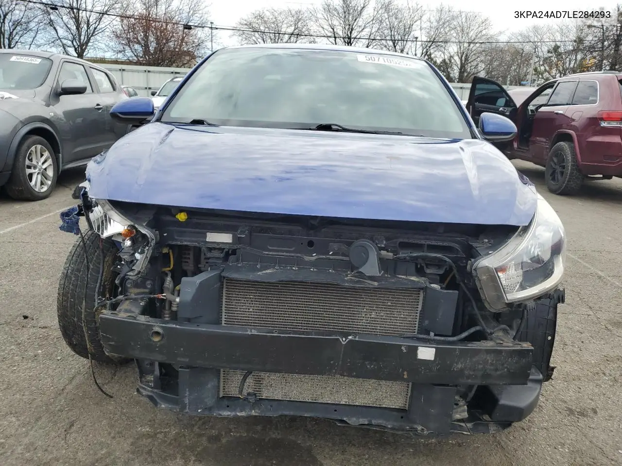 2020 Kia Rio Lx VIN: 3KPA24AD7LE284293 Lot: 50710525