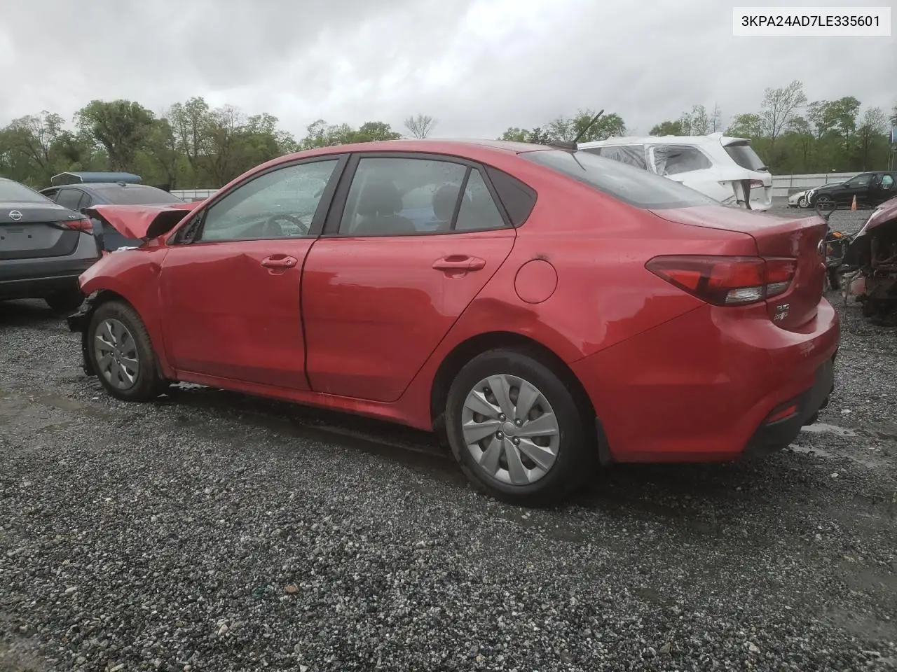 2020 Kia Rio Lx VIN: 3KPA24AD7LE335601 Lot: 52116375
