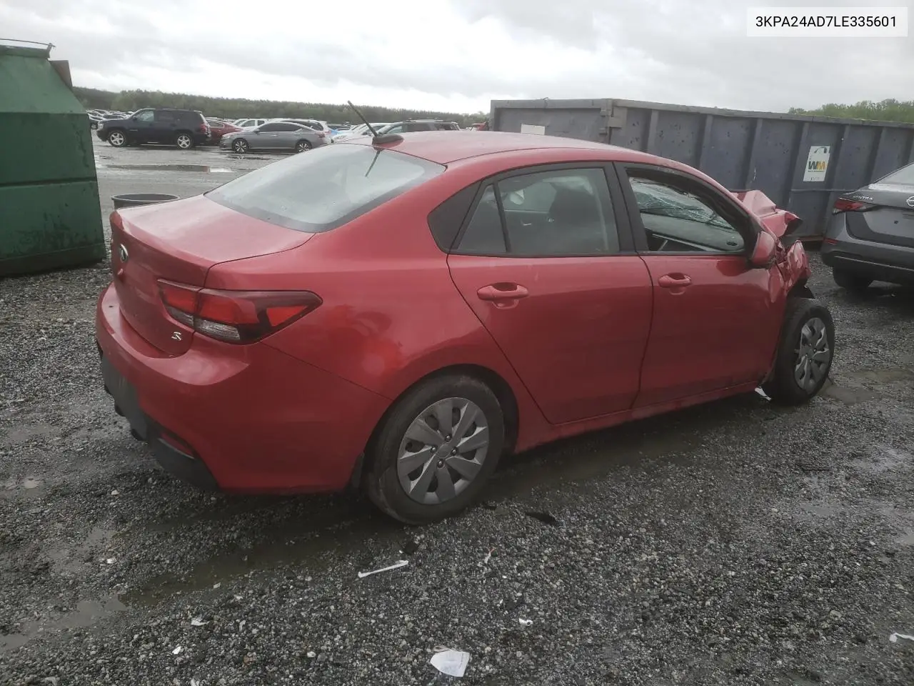 2020 Kia Rio Lx VIN: 3KPA24AD7LE335601 Lot: 52116375