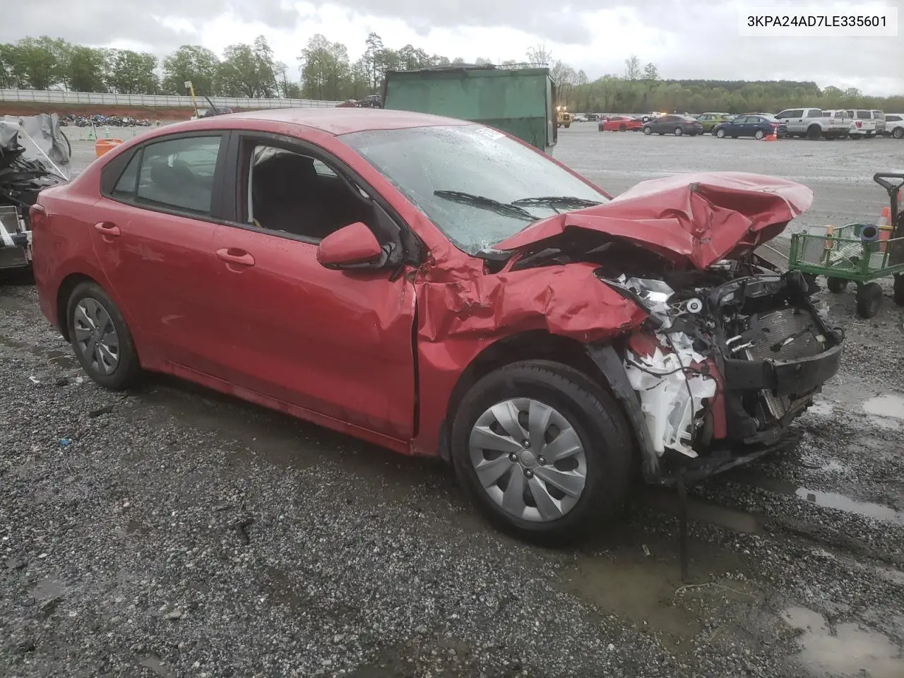 2020 Kia Rio Lx VIN: 3KPA24AD7LE335601 Lot: 52116375