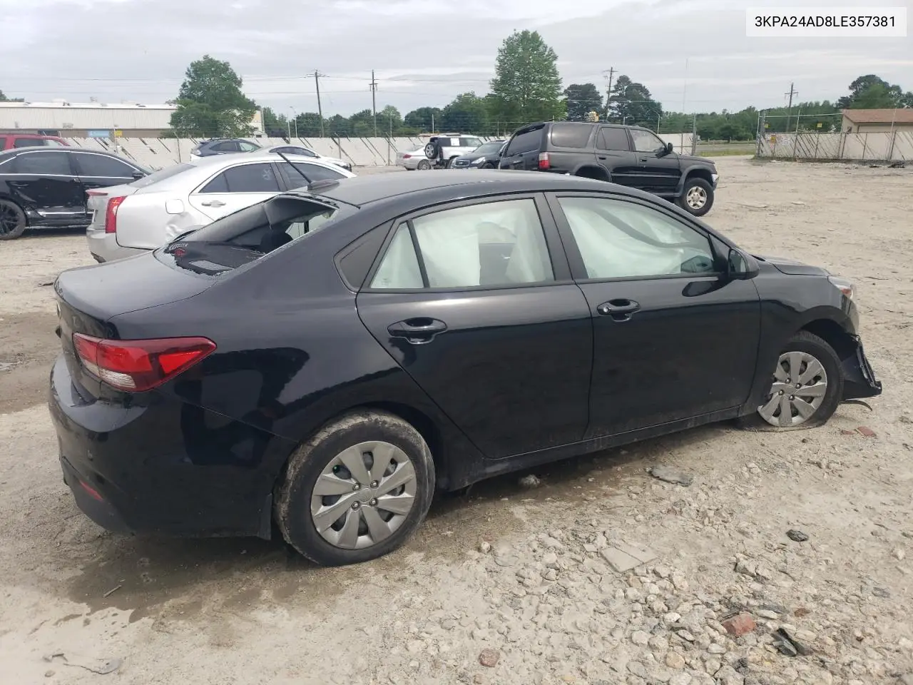 2020 Kia Rio Lx VIN: 3KPA24AD8LE357381 Lot: 55427975
