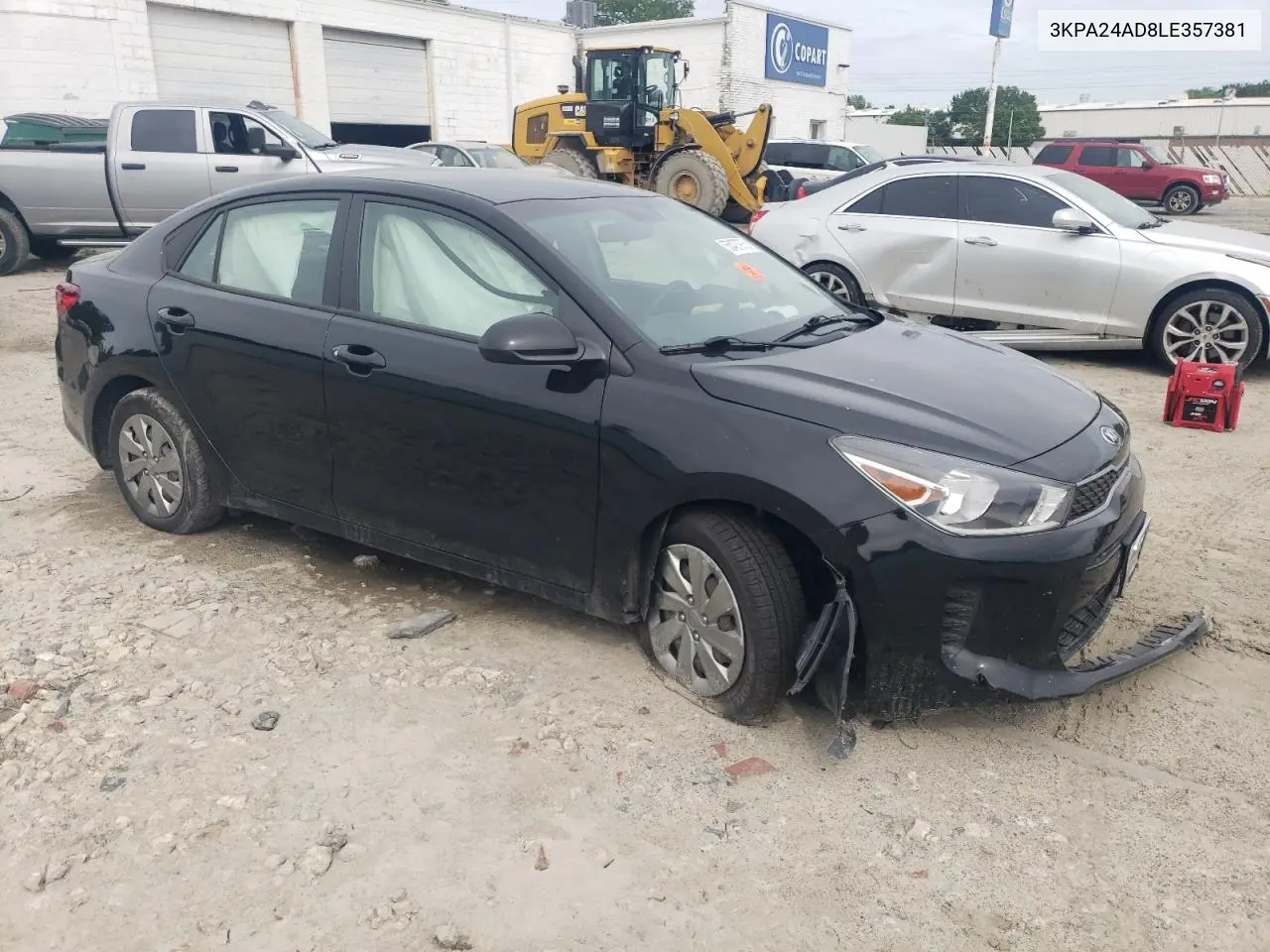 2020 Kia Rio Lx VIN: 3KPA24AD8LE357381 Lot: 55427975